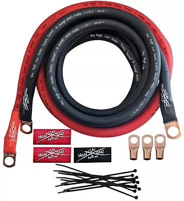 Sky High Car Audio E-Series 4 Gauge Big 3 RED/BLACK Electrical Wiring Kit • $21.95