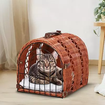£29.95 • Buy Cats Medium Portable Wicker Pet Travel Carrier Natural Tone
