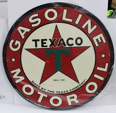 Vintage Texaco Gasoline Motor Oil Rare Advertising 24  Oval Shaped Sign Décor • $149.99