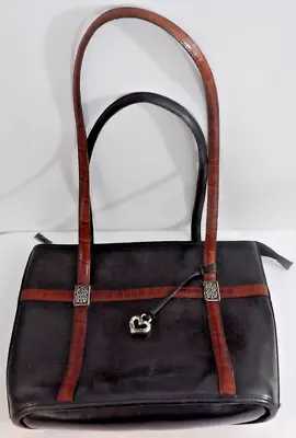 Vintage Brighton Ladies Purse Handbag Shoulder Bag Brown Black Medium Euc • $26.83