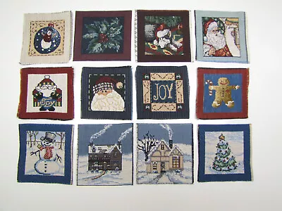 YOU PICK - Christmas Holiday Stocking Ornament Tapestry Fabric Quilt Panel Patch • £4.98