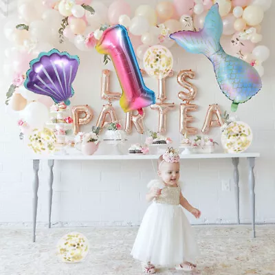 8 Pcs Balloon Set Years Old Anniversary Party Decorations Sequin Outfit • £7.28