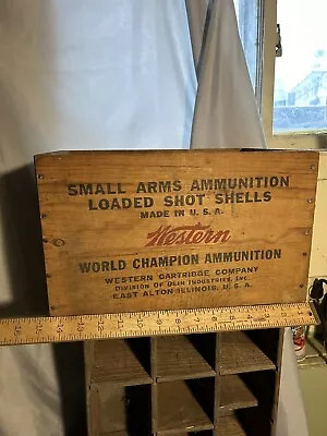 Vtg*rare** Western Super X World Champion 12ga Shot Shell Wooden Ammo Box. Nice! • $75