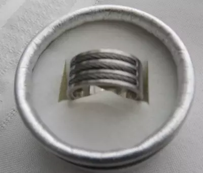 Stainless Steel Entwined Wire Design Band Ring Size 9 #ST162 • $12.99