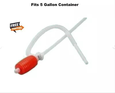 5 Gallon Bucket Pail Siphon Pump  Polyethylene Suction Type Manual Hand Squeeze • $14.79