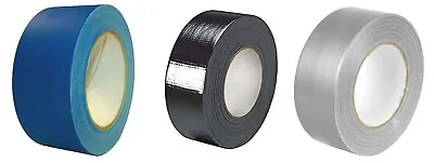 Strong Duct Tape Gaffa Waterproof 50mm/70mm/100mm Silver/Black/Blue 25m/50m • £6.99