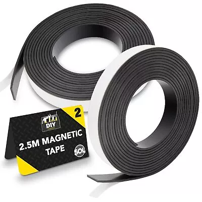 5-7.5M Magnetic Tape Self Adhesive Flexible Magnet Strips 12mm X 2mm Anisotropic • £5.99