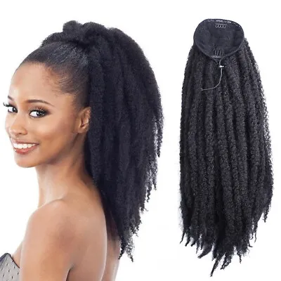 18inch Afro Kinky Curly Ponytail Clip In Marley Hair Piece Pony Tails Drawstring • $14.99