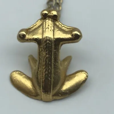 Vintage Frog Pendant Necklace Museum Replica Toad Gold Plated • $16.49