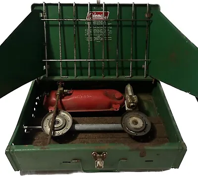 Vintage For Parts Only Coleman 425D 2 Burner Camp Stove Fuel Tank • $26.98