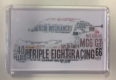 Triple Eight 888 MG6 GT BTCC Colour Car Word Art 2017 ~ UNIQUE ~ Fridge Magnet • £3.25