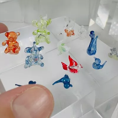Multi-Piece Lot Artisan Dollhouse Miniature Glass Animals Small Scale D102 • $12.27
