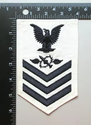 U.s. Navy 1st Class Petty Officer Aviation Missile Technician Rate White Patch • $4.99