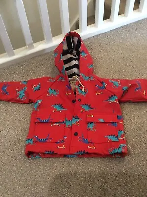 £9.99 • Buy Hatley Baby Raincoat Dinosaur On Scooter 9-12 Months BNWOT