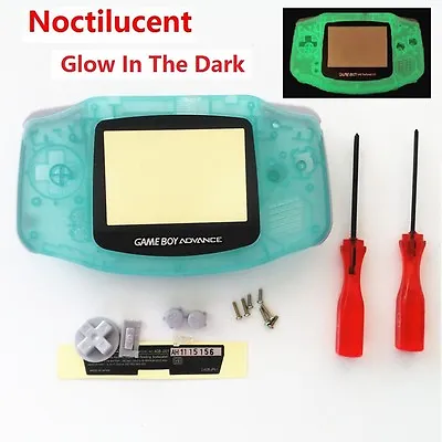 Night Light Noctilucent Housing Case Shell For Game Boy Advance GBA Clear Green • £9.01