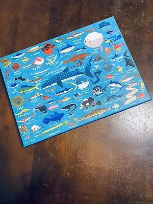 MudPuppy Ocean Life Marine Theme Fish Whale Shark Jigsaw Puzzle 1000 Pieces • $24.99