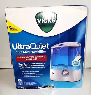 Vicks UltraQuiet Cool Mist Humidifier Model V5100NS Med/Lrg Room Holds 1.2 Gal • $27