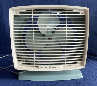 Vintage  GE  GENERAL ELECTRIC 2-Speed All Purpose Mountable Box Fan - WORKS - • $155