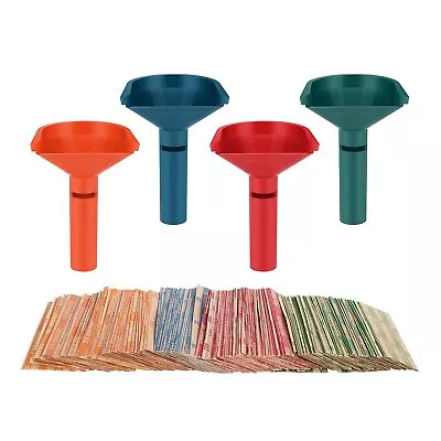 150 Pcs Coin Wrappers With 4 Coin Sorter Tubes Funnels Coin Counter Stacking • $14.27