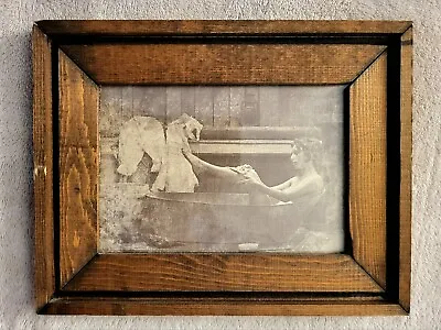 Vintage R. Hendrickson Nude Woman W/ Soap Sepia Art Print Framed 9.25  X 7.25  • $47.99