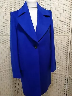 Jaeger Size 8 Royal Blue Pure Wool  Coat - Never Worn • £15