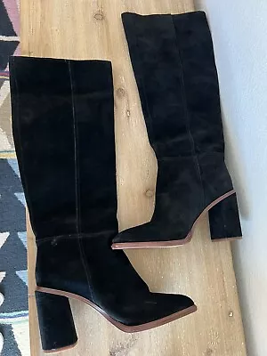 Vince Camuto Black Suede Knee-high Boots Size 10m Never Worn • $28