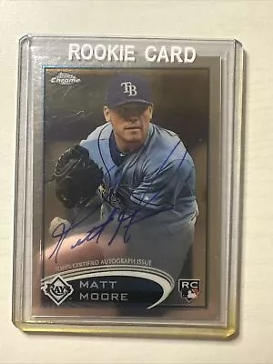 2012 TOPPS Chrome  Autograph  Auto Matt Moore Card #160 Rays Angels RC Rookie • $0.99