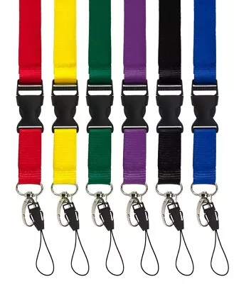 Breakaway DETACHABLE DUAL Lanyard Neck Strap Metal & Loop Clip ID Card Holder UK • £52.79