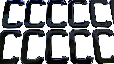 Resin / Gel Domed Black Number Plate Letter 'C' SET OF 10 Numberplate Letters • £9.99