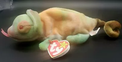  BEANIE BABY RAINBOW The Chameleon 1997 Will Come W/hang Tag Protector • $5