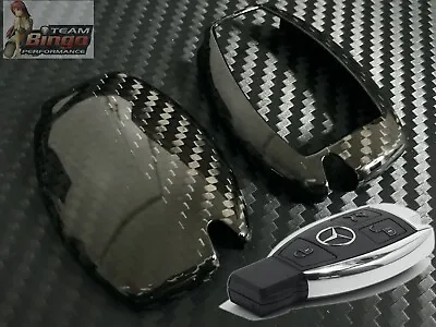 Suits Mercedes Benz Real Carbon Fiber Key Cover Case AMG C63 S G GL ML C200 E63 • $64.99