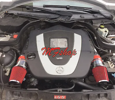 Red For 2008-2012 Mercedes Benz C300 3.0L V6 Air Intake System Kit • $46.75