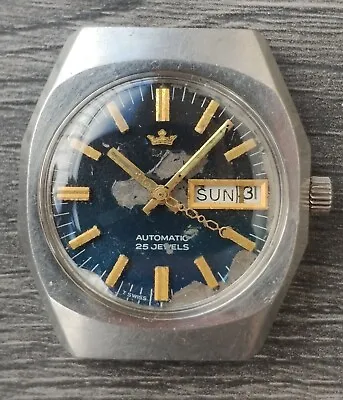 Vintage Men's Marvin Automatic Watch Ogival Enicar Sherpa Sec.hand ETA 2789 Repr • $59