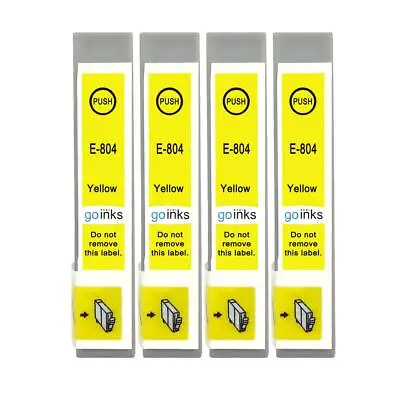£8.99 • Buy 4 Yellow Ink Cartridges For Epson Stylus Photo PX650, PX730WD, R265, RX585