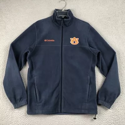 Auburn Tigers Jacket Adult Small Blue Long Sleeve Fleece Full Zip Columbia Men's • $16.15