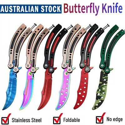 Butterfly Knife Trainer Training Practice Metal Steel Tool Sheath AU Stock New • $16.99