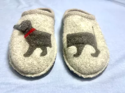 £44.13 • Buy HAFLINGER Boiled Wool Slippers Dachshund Size 41 / Women's 10 / Men's 8 SLIP-ON
