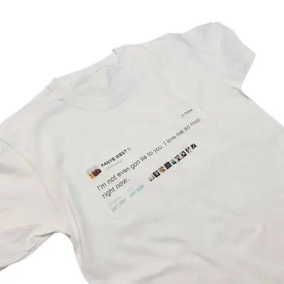 Kanye West Tweet White Or Black T-Shirt Funny Celebrity Tweet Top • £14.99