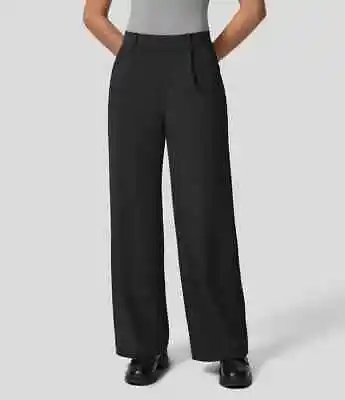 Halara High Waisted Plicated Side Pocket Straight Leg Work Pants • £17.99