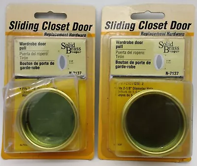 4-Pk PLPCI Solid Brass Replacement Hardware Closet Sliding Door Finger Pull 2” • $14.99