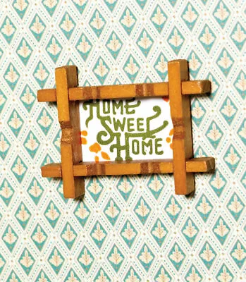 £2.95 • Buy 1/12 Scale Dolls House Emporium Wooden 'Home Sweet Home' Picture 3838