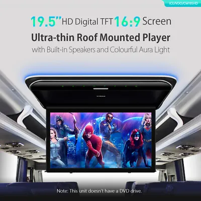 19.5  Screen Car Overhead Ceiling Roof Mount Monitor FHD 1080P Video Player HDMI • $323.98