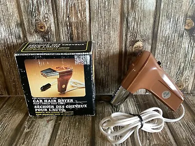 RETRO 12V HAIR DRYER - CAR AUTOMOBILE ORIGINAL BOX TESTED WORKING Vintage • $34