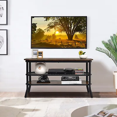 3-Tier Industrial TV Stand Rustic Console Side Table Media Entertainment Center • $99.95