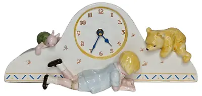 Charpente Winnie The Pooh 13  Mantle Clock - Piglet Christopher Robin REPAIRED • $30