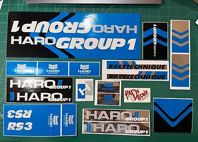 Haro Group1 Rs3 BMX Sticker Decal Black N Blue • $65.40