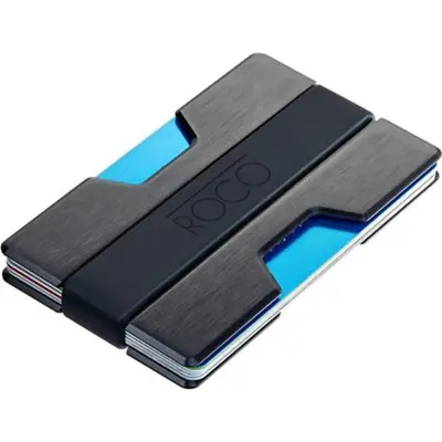 Roco Minimalist Aluminum Slim Wallet RFID Blocking Money Clip-Futuristic Design • $14.99