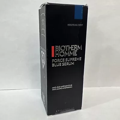 Biotherm Homme Force Supreme Blue Serum Anti-Aging & Repairing 1.60oz / 50ml NIB • $29.90