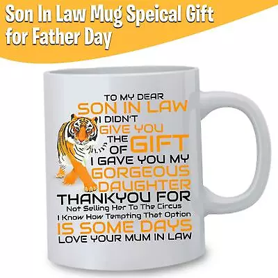 £8.99 • Buy Son In Law Mug Funny Birthday Secret Santa Father's Day Novelty Gift's Cofee Cup