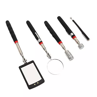 5x Magnetic Pickup Tool Pick Up Rod Telescopic Mirror W/ LED Lamp For Inspection • $20.68